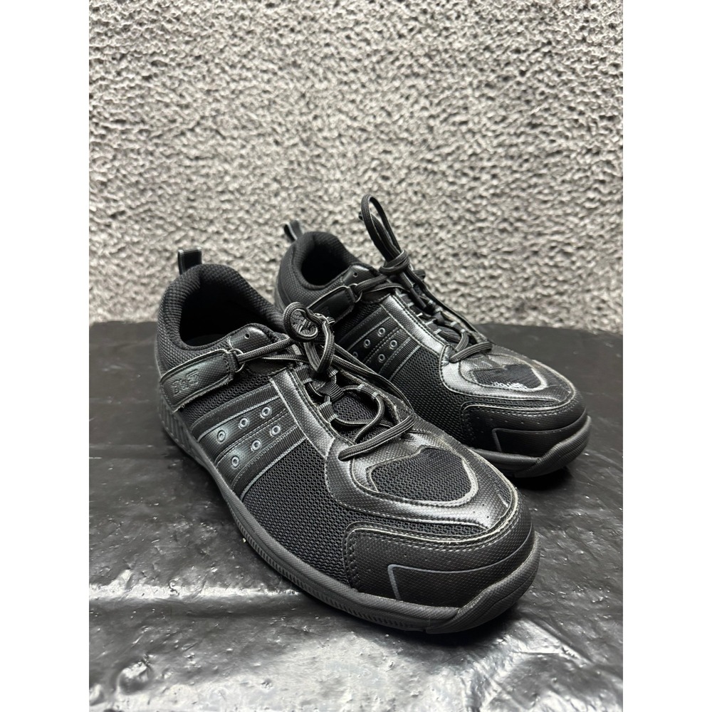 Orthofeet Orthopedic Monterey Bay Tie-Less Sneakers Black Men Size 11 US XX-Wide
